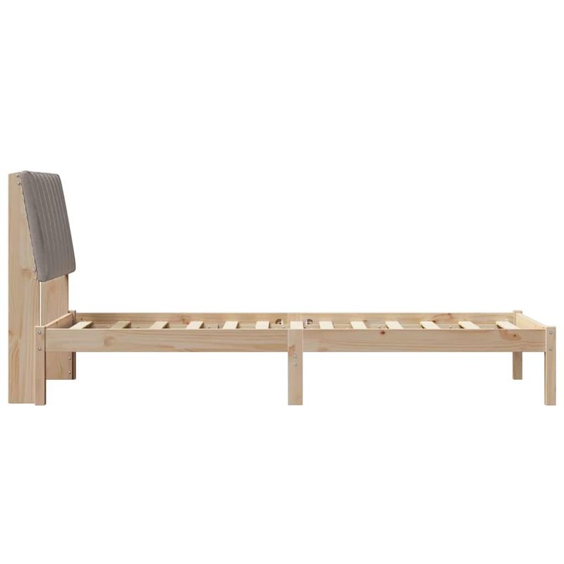 Casa si Gradina - Mobilier - Paturi si accesorii - Paturi - Cadru de pat cu headboard Maro 75 x 190 cm Lemn de pin masiv - Infinity.ro