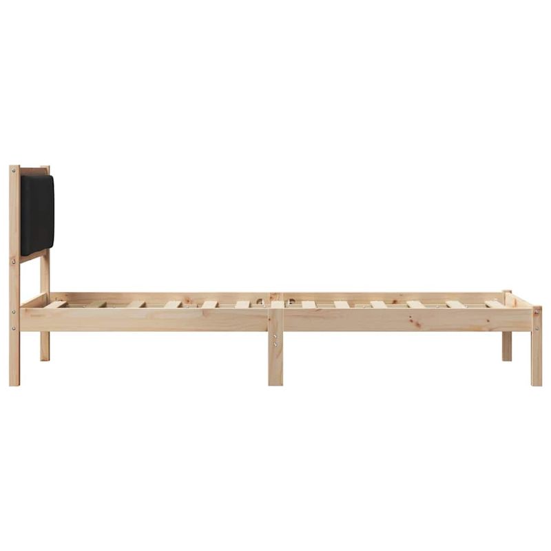 Casa si Gradina - Mobilier - Paturi si accesorii - Paturi - Cadru de pat cu headboard Negru 80 x 200 cm Lemn de pin masiv - Infinity.ro