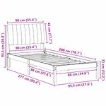 Casa si Gradina - Mobilier - Paturi si accesorii - Paturi - Cadru de pat cu headboard Alb 90 x 200 cm Lemn de pin masiv - Infinity.ro