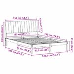 Casa si Gradina - Mobilier - Paturi si accesorii - Paturi - Cadru de pat cu headboard Maro 135 x 190 cm Lemn de pin masiv - Infinity.ro