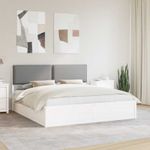 Casa si Gradina - Mobilier - Paturi si accesorii - Paturi - Cadru de pat cu tablie tapitata Gri deschis 180 x 200 cm - Infinity.ro
