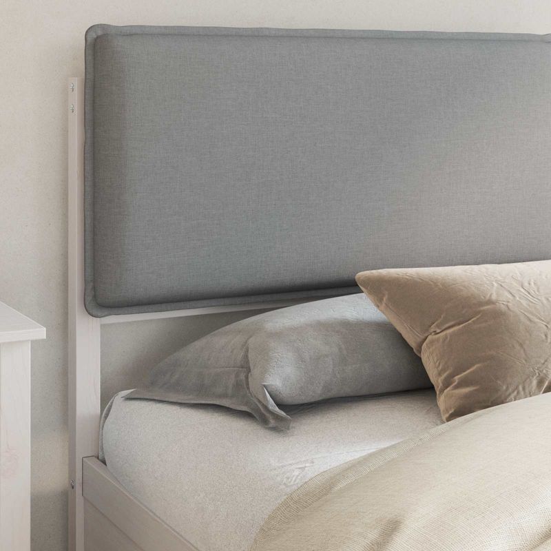 Casa si Gradina - Mobilier - Paturi si accesorii - Paturi - Cadru de pat cu tablie tapitata Gri deschis 180 x 200 cm - Infinity.ro