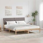 Casa si Gradina - Mobilier - Paturi si accesorii - Paturi - Cadru de pat cu tablie tapitata cu headboard Maro 180 x 200 cm - Infinity.ro