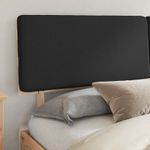Casa si Gradina - Mobilier - Paturi si accesorii - Paturi - Cadru de pat cu tablie tapitata cu headboard Negru 180 x 200 cm - Infinity.ro