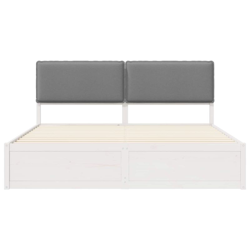 Casa si Gradina - Mobilier - Paturi si accesorii - Paturi - Cadru de pat cu tablie tapitata Gri deschis 180 x 200 cm - Infinity.ro