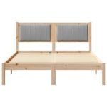 Casa si Gradina - Mobilier - Paturi si accesorii - Paturi - Cadru de pat cu tablie tapitata Gri deschis 140 x 190 cm - Infinity.ro