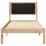 Casa si Gradina - Mobilier - Paturi si accesorii - Paturi - Cadru de pat cu tablie tapitata cu headboard Negru 75 x 190 cm - Infinity.ro