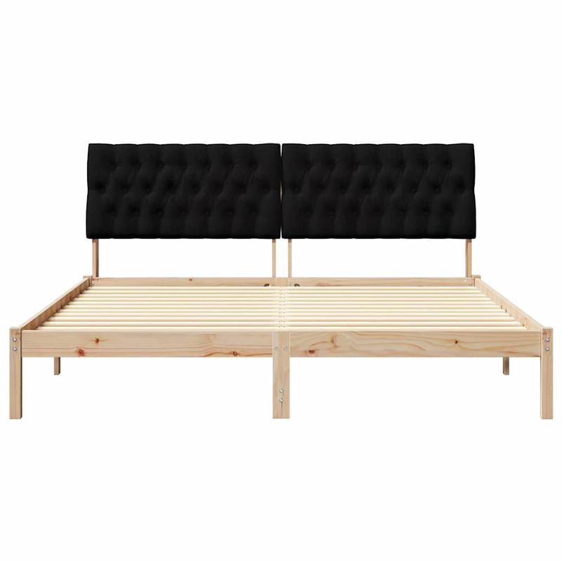 Casa si Gradina - Mobilier - Paturi si accesorii - Paturi - Cadru de pat cu tablie tapitata cu headboard Maro 180 x 200 cm - Infinity.ro