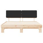 Casa si Gradina - Mobilier - Paturi si accesorii - Paturi - Cadru de pat cu tablie tapitata cu headboard Negru 180 x 200 cm - Infinity.ro