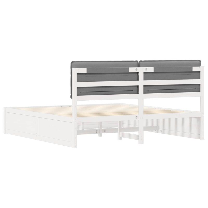 Casa si Gradina - Mobilier - Paturi si accesorii - Paturi - Cadru de pat cu tablie tapitata Gri deschis 180 x 200 cm - Infinity.ro