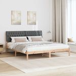Casa si Gradina - Mobilier - Paturi si accesorii - Paturi - Cadru de pat cu tablie tapitata cu headboard Maro 180 x 200 cm - Infinity.ro