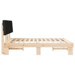Casa si Gradina - Mobilier - Paturi si accesorii - Paturi - Cadru de pat cu tablie tapitata cu headboard Negru 180 x 200 cm - Infinity.ro