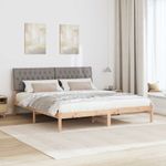 Casa si Gradina - Mobilier - Paturi si accesorii - Paturi - Cadru de pat cu tablie tapitata cu headboard Maro 180 x 200 cm - Infinity.ro