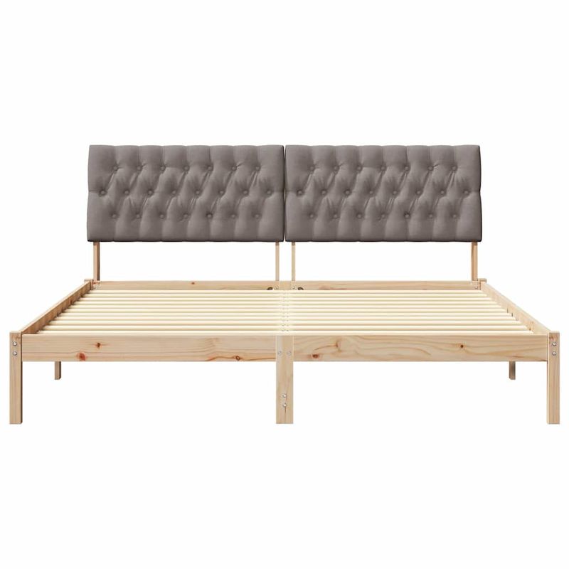 Casa si Gradina - Mobilier - Paturi si accesorii - Paturi - Cadru de pat cu tablie tapitata cu headboard Maro 180 x 200 cm - Infinity.ro
