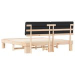 Casa si Gradina - Mobilier - Paturi si accesorii - Paturi - Cadru de pat cu tablie tapitata cu headboard Negru 180 x 200 cm - Infinity.ro