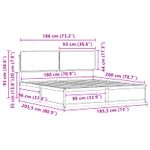 Casa si Gradina - Mobilier - Paturi si accesorii - Paturi - Cadru de pat cu tablie tapitata Gri deschis 180 x 200 cm - Infinity.ro