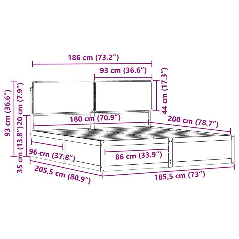 Casa si Gradina - Mobilier - Paturi si accesorii - Paturi - Cadru de pat cu tablie tapitata Gri deschis 180 x 200 cm - Infinity.ro