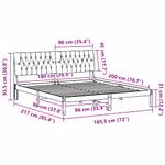 Casa si Gradina - Mobilier - Paturi si accesorii - Paturi - Cadru de pat cu tablie tapitata cu headboard Maro 180 x 200 cm - Infinity.ro