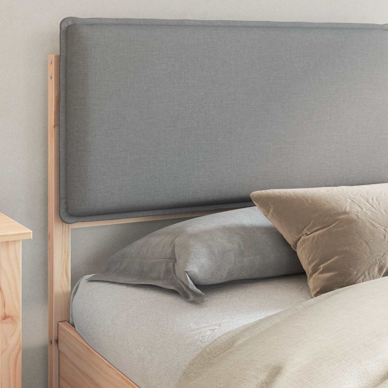 Casa si Gradina - Mobilier - Paturi si accesorii - Paturi - Cadru de pat cu tablie tapitata Gri deschis 180 x 200 cm - Infinity.ro