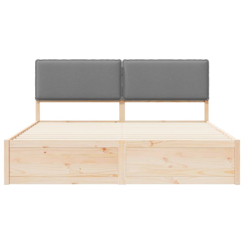 Casa si Gradina - Mobilier - Paturi si accesorii - Paturi - Cadru de pat cu tablie tapitata Gri deschis 180 x 200 cm - Infinity.ro