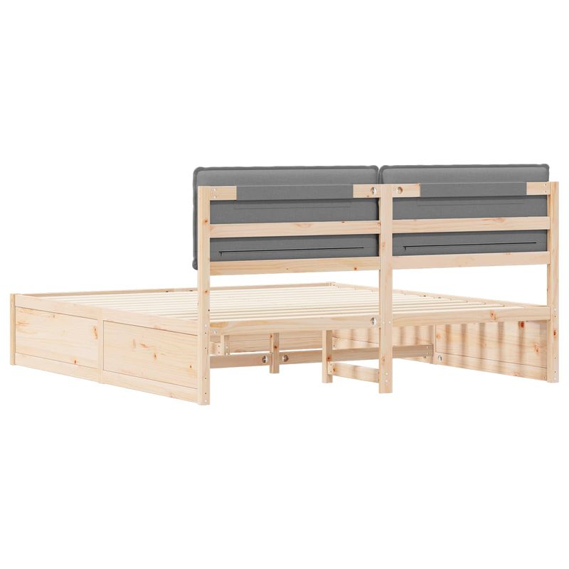 Casa si Gradina - Mobilier - Paturi si accesorii - Paturi - Cadru de pat cu tablie tapitata Gri deschis 180 x 200 cm - Infinity.ro