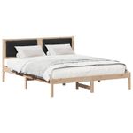Casa si Gradina - Mobilier - Paturi si accesorii - Paturi - Cadru de pat cu tablie tapitata cu headboard Negru 150 x 200 cm - Infinity.ro