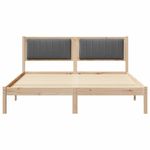 Casa si Gradina - Mobilier - Paturi si accesorii - Paturi - Cadru de pat cu tablie tapitata Gri inchis 150 x 200 cm - Infinity.ro