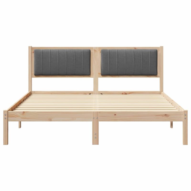 Casa si Gradina - Mobilier - Paturi si accesorii - Paturi - Cadru de pat cu tablie tapitata Gri inchis 150 x 200 cm - Infinity.ro