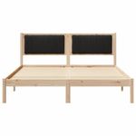 Casa si Gradina - Mobilier - Paturi si accesorii - Paturi - Cadru de pat cu tablie tapitata cu headboard Negru 150 x 200 cm - Infinity.ro