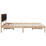Casa si Gradina - Mobilier - Paturi si accesorii - Paturi - Cadru de pat cu tablie tapitata cu headboard Negru 150 x 200 cm - Infinity.ro