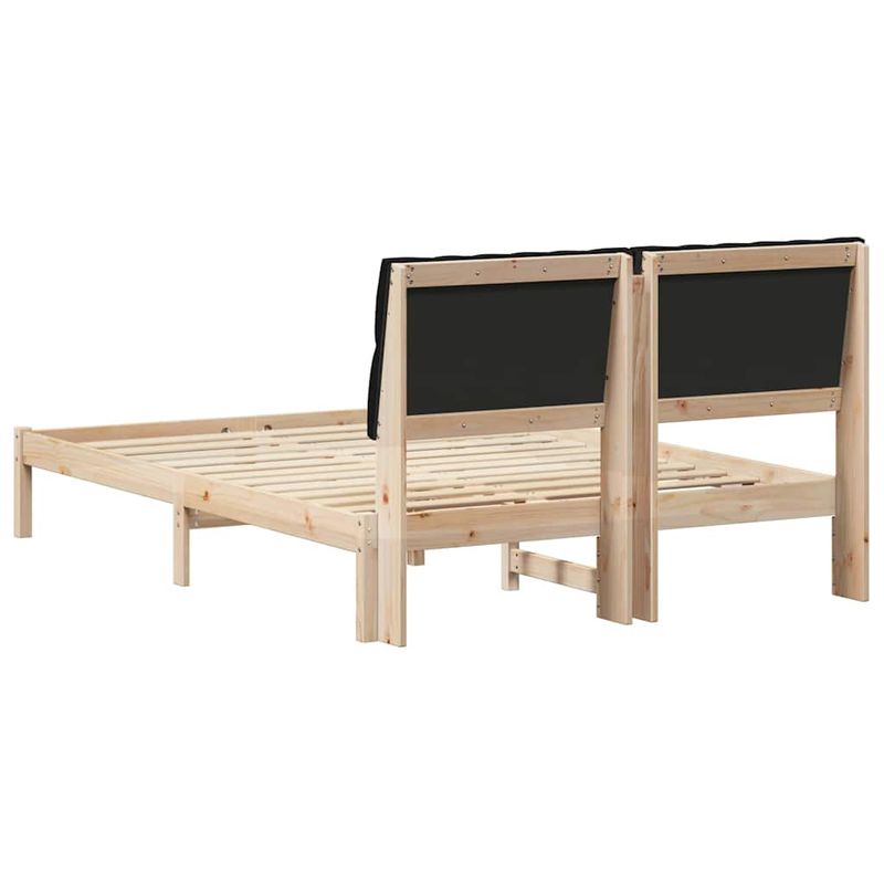 Casa si Gradina - Mobilier - Paturi si accesorii - Paturi - Cadru de pat cu tablie tapitata cu headboard Maro 160 x 200 cm - Infinity.ro