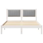 Casa si Gradina - Mobilier - Paturi si accesorii - Paturi - Cadru de pat cu tablie tapitata Gri deschis 140 x 190 cm - Infinity.ro