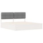 Casa si Gradina - Mobilier - Paturi si accesorii - Paturi - Cadru de pat cu tablie tapitata Gri deschis 180 x 200 cm - Infinity.ro