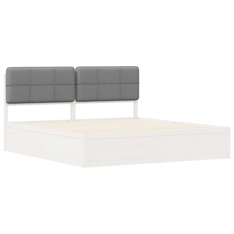 Casa si Gradina - Mobilier - Paturi si accesorii - Paturi - Cadru de pat cu tablie tapitata Gri deschis 180 x 200 cm - Infinity.ro