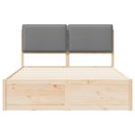 Casa si Gradina - Mobilier - Paturi si accesorii - Paturi - Cadru de pat cu tablie tapitata Gri deschis 135 x 190 cm - Infinity.ro