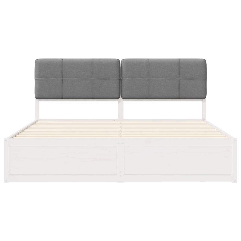 Casa si Gradina - Mobilier - Paturi si accesorii - Paturi - Cadru de pat cu tablie tapitata Gri deschis 180 x 200 cm - Infinity.ro