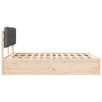 Casa si Gradina - Mobilier - Paturi si accesorii - Paturi - Cadru de pat cu tablie tapitata Gri inchis 150 x 200 cm - Infinity.ro