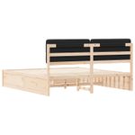 Casa si Gradina - Mobilier - Paturi si accesorii - Paturi - Cadru de pat cu tablie tapitata cu headboard Negru 200 x 200 cm - Infinity.ro