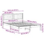 Casa si Gradina - Mobilier - Paturi si accesorii - Paturi - Cadru de pat cu tablie tapitata Gri deschis 140 x 190 cm - Infinity.ro