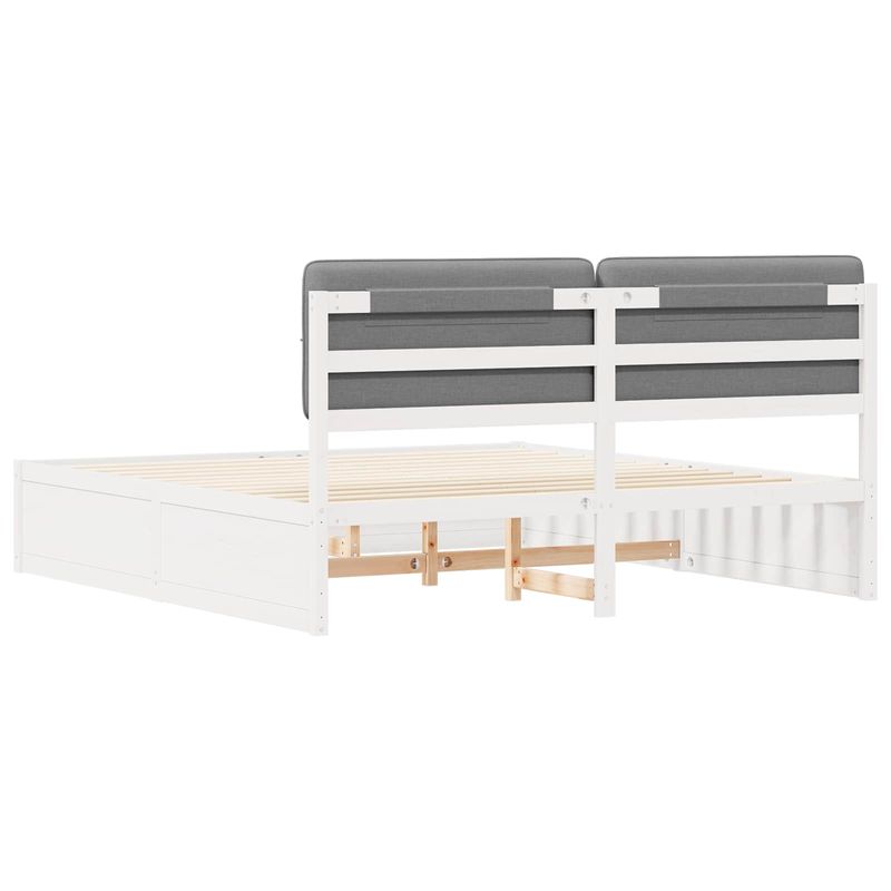 Casa si Gradina - Mobilier - Paturi si accesorii - Paturi - Cadru de pat cu tablie tapitata Gri deschis 180 x 200 cm - Infinity.ro