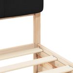 Casa si Gradina - Mobilier - Paturi si accesorii - Paturi - Cadru de pat cu tablie tapitata cu headboard Negru 200 x 200 cm - Infinity.ro