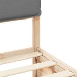 Casa si Gradina - Mobilier - Paturi si accesorii - Paturi - Cadru de pat cu tablie tapitata Gri deschis 135 x 190 cm - Infinity.ro