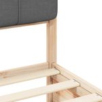 Casa si Gradina - Mobilier - Paturi si accesorii - Paturi - Cadru de pat cu tablie tapitata Gri inchis 150 x 200 cm - Infinity.ro