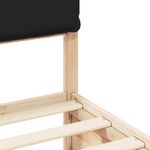 Casa si Gradina - Mobilier - Paturi si accesorii - Paturi - Cadru de pat cu tablie tapitata cu headboard Negru 135 x 190 cm - Infinity.ro