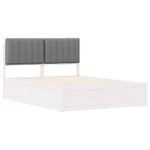 Casa si Gradina - Mobilier - Paturi si accesorii - Paturi - Cadru de pat cu tablie tapitata Gri deschis 140 x 200 cm - Infinity.ro