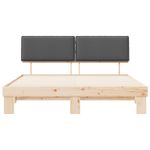 Casa si Gradina - Mobilier - Paturi si accesorii - Paturi - Cadru de pat cu tablie tapitata Gri inchis 200 x 200 cm - Infinity.ro
