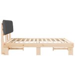 Casa si Gradina - Mobilier - Paturi si accesorii - Paturi - Cadru de pat cu tablie tapitata Gri inchis 200 x 200 cm - Infinity.ro