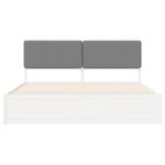 Casa si Gradina - Mobilier - Paturi si accesorii - Paturi - Cadru de pat cu tablie tapitata Gri deschis 200 x 200 cm - Infinity.ro