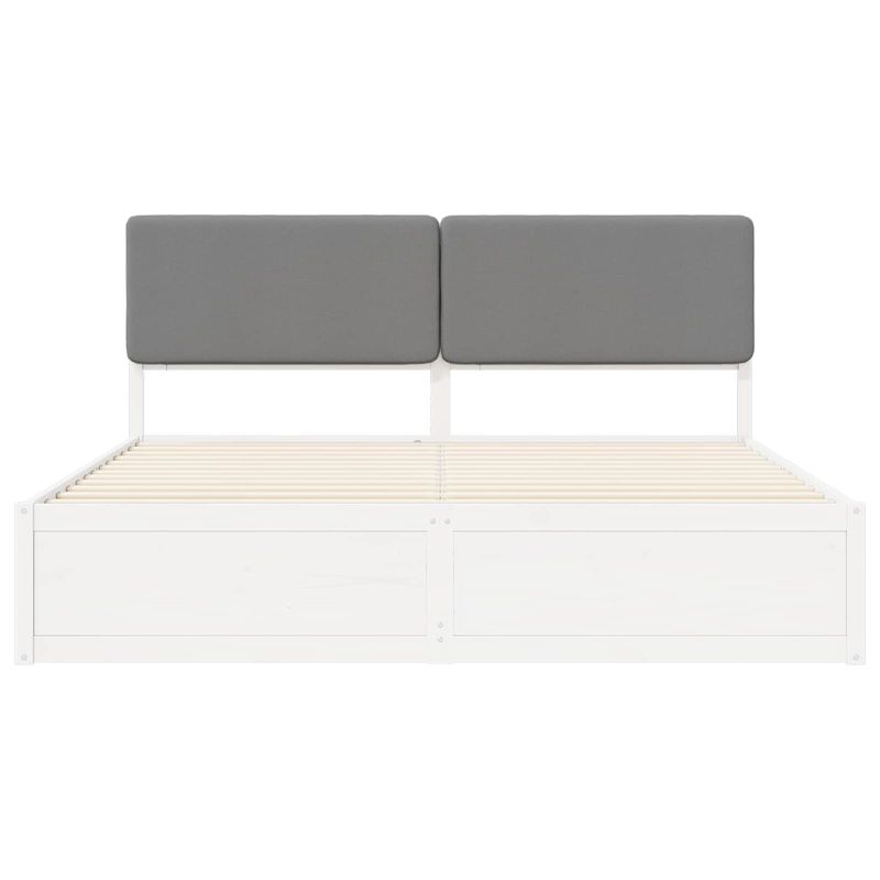 Casa si Gradina - Mobilier - Paturi si accesorii - Paturi - Cadru de pat cu tablie tapitata Gri deschis 200 x 200 cm - Infinity.ro