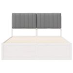 Casa si Gradina - Mobilier - Paturi si accesorii - Paturi - Cadru de pat cu tablie tapitata Gri deschis 140 x 200 cm - Infinity.ro